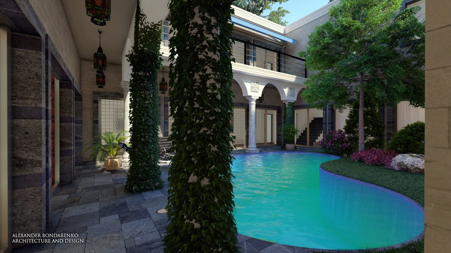 atrium atrium house project. photo