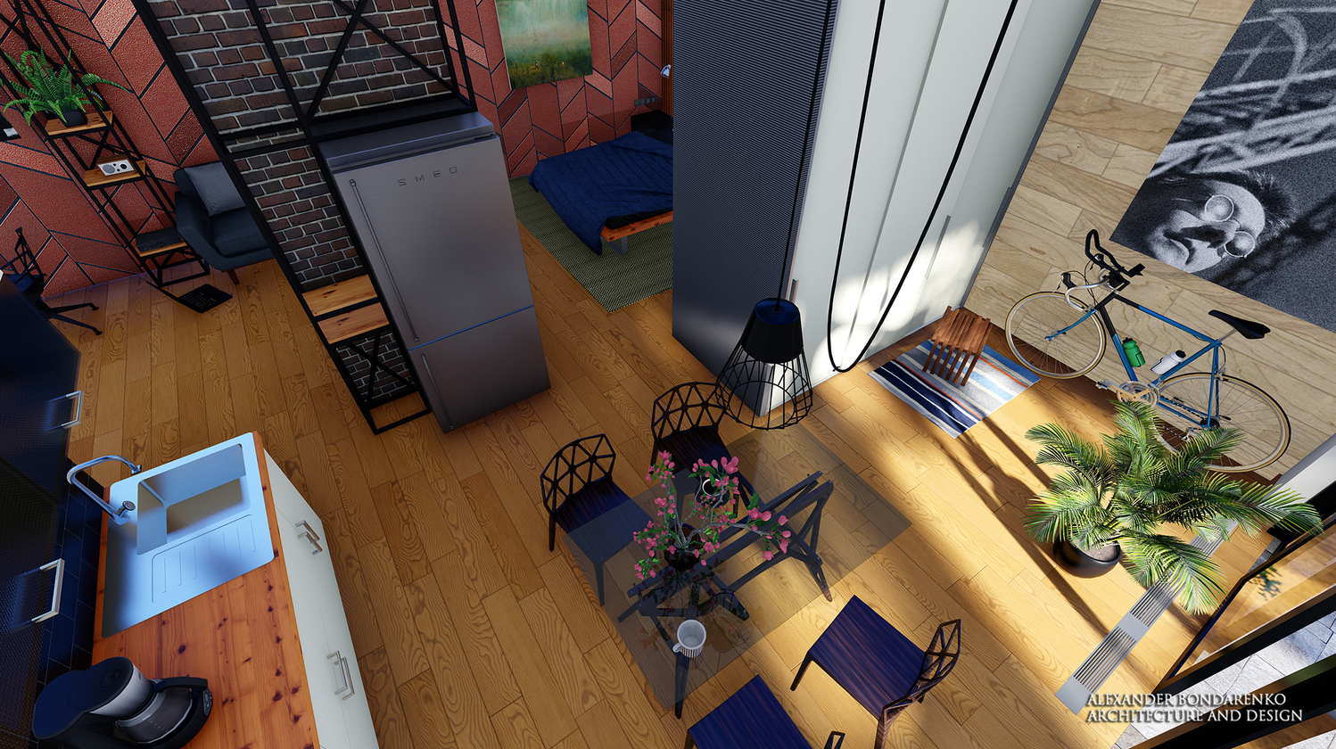studio apartment design. Modesto studio apartment design. Modesto. Photo