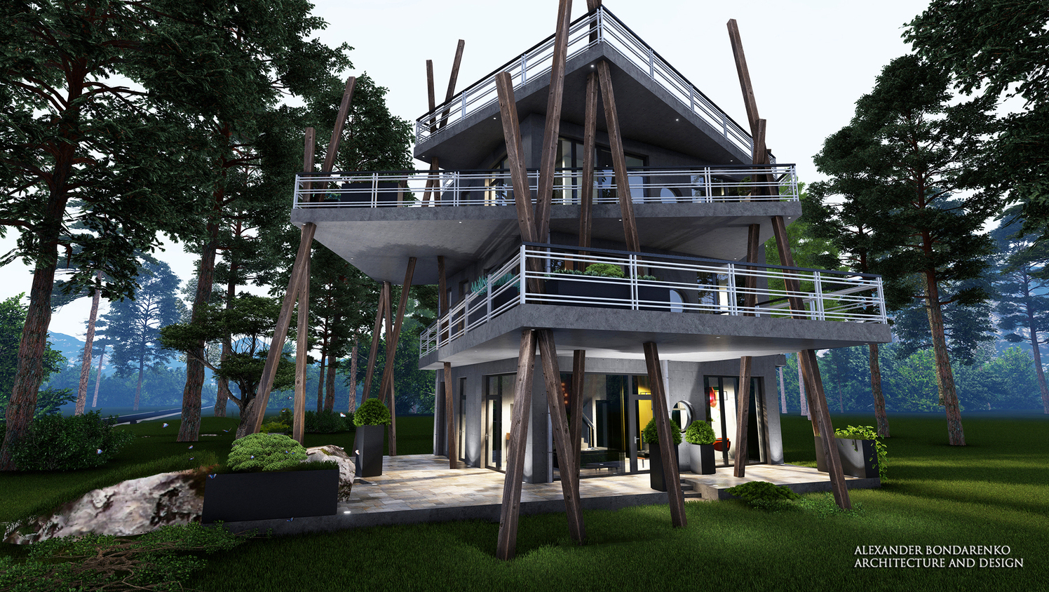 HASI-HOUSE дом с террасами и озеленением. изображение